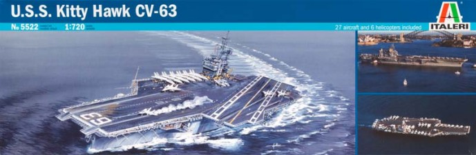 Maqueta barco de plástico U.S.S. KITTY HAWK CV-63